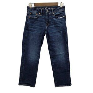 American Eagle Men 26x28 Original Bootcut Jeans AirFlex Dark Wash Denim Casual